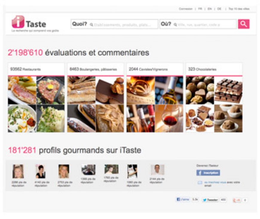 Guide social pour gastronomes
