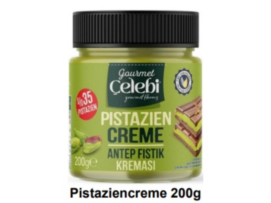 Salmonelles dans la crème de pistache « Pistaziencreme » de la maque Gourmet Çelebi
