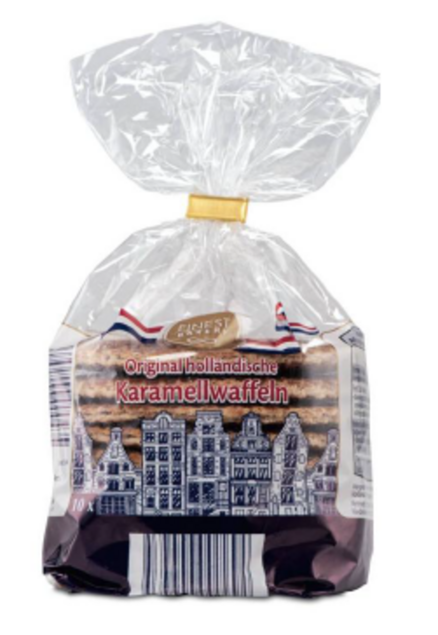 Aldi rappelle le produit «Gaufrettes au caramel 400 g» en raison de la présence de corps étrangers (poils métalliques)