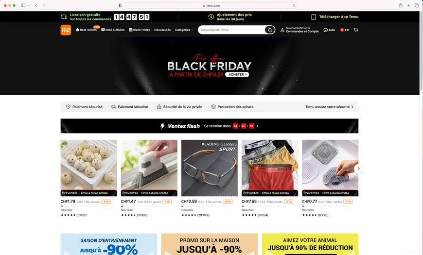 Sur Temu, de nombreux produits inutilisables ou dangereux!