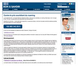 Contre le prix exorbitant du roaming